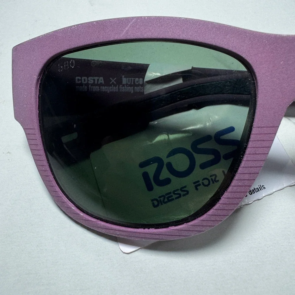 Costa Del Mar Pescador Sunglasses Matte Purple Green Mirror Lenses 06S9084-0155